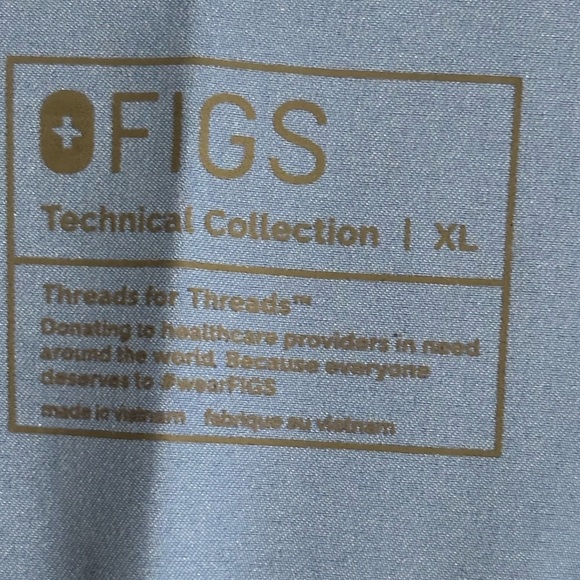 Figs SET one pocket scrub top and pants size XL - Picture 7 of 8